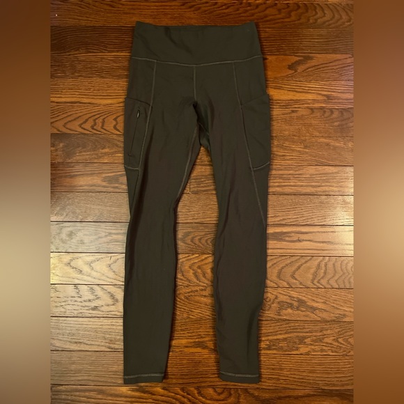 Athleta Womens Brown Mocha All in Tight Full Length Leggings with Pockets Size S - Picture 2 of 9
